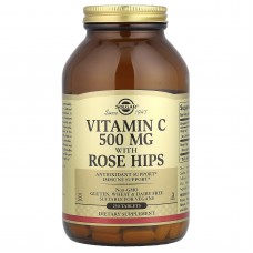 Витамин С с шиповником,  Vitamin C With Rose Hips, Solgar, 500 мг, 250 таблеток Витамин С с шиповником,  Vitamin C With Rose Hips, Solgar, 500 мг, 250 таблеток