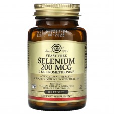 Селен, Selenium, Solgar, без дріжджів, 200 мкг, 100 таблеток Селен, Selenium, Solgar, без дріжджів, 200 мкг, 100 таблеток