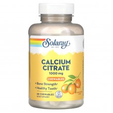 Цитрат кальция, Calcium Citrate, Solaray, 1000 мг, вкус апельсина, 60 жевательных таблеток Цитрат кальция, Calcium Citrate, Solaray, 1000 мг, вкус апельсина, 60 жевательных таблеток