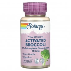 Брокколи, активированный экстракт семян, Broccoli, Solaray, 350 мг, 30 вегетарианских капсул Брокколи, активированный экстракт семян, Broccoli, Solaray, 350 мг, 30 вегетарианских капсул