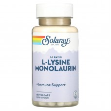 L-лизин монолаурин, L-Lysine Monolaurin, Solaray, 60 вегетарианских капсул L-лизин монолаурин, L-Lysine Monolaurin, Solaray, 60 вегетарианских капсул