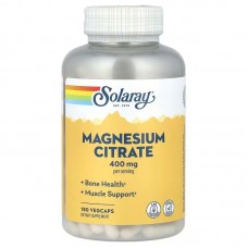 Магній цитрат, Magnesium Citrate, Solaray, 400 мг, 180 вегетаріанських капсул (133 мг на капсулу) Магній цитрат, Magnesium Citrate, Solaray, 400 мг, 180 вегетаріанських капсул (133 мг на капсулу)