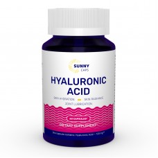Гиалуроновая кислота, Hyaluronic Acid Powerful, Sunny Caps, 120 мг, 60 капсул Гиалуроновая кислота, Hyaluronic Acid Powerful, Sunny Caps, 120 мг, 60 капсул