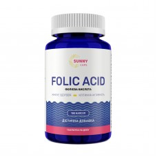 Фолієва кислота, Folic Acid Powerfull, Sunny Caps, 400 мкг, 100 капсул
