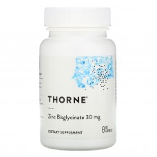 Цинк бисглицинат, Zinc Bisglycinate, Thorne, 30 мг, 60 капсул Цинк бисглицинат, Zinc Bisglycinate, Thorne, 30 мг, 60 капсул