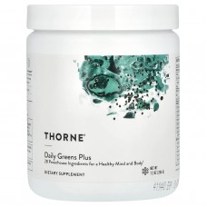 Суперфуд, Daily Greens Plus, Thorne, для здоровья разума и тела, 204 г Суперфуд, Daily Greens Plus, Thorne, для здоровья разума и тела, 204 г