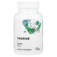 Лізин, L-Lysine, Thorne, 500 мг, 60 капсул