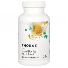 Омега-3, Super EPA Pro, Thorne, концентрат, 120 гелевых капсул Омега-3, Super EPA Pro, Thorne, концентрат, 120 гелевых капсул