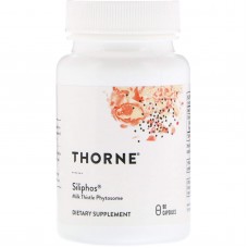 Расторопша, Siliphos, Thorne, фитосома расторопши пятнистой, 90 капсул (180 мг на капсулу) Расторопша, Siliphos, Thorne, фитосома расторопши пятнистой, 90 капсул (180 мг на капсулу)