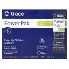 Электролиты, Electrolyte Stamina PowerPak, Trace, лимон-лайм, 30 пакетов по 6,1 г Электролиты, Electrolyte Stamina PowerPak, Trace, лимон-лайм, 30 пакетов по 6,1 г