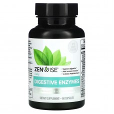 Пищеварительные ферменты, пробиотики и пребиотики, Daily Digestive Enzymes with Prebiotics + Probiotics, Zenwise Health, ежедневные, 60 вегетарианских капсул Пищеварительные ферменты, пробиотики и пребиотики, Daily Digestive Enzymes with Prebiotics + Probiotics, Zenwise Health, ежедневные, 60 вегетарианских капсул