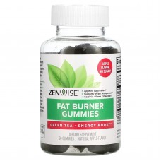 Жиросжигатель, Fat Burner Gummies, Zenwise Health, яблоко, 60 жевательных конфет Жиросжигатель, Fat Burner Gummies, Zenwise Health, яблоко, 60 жевательных конфет