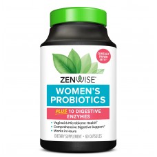 Пробиотик для женщин, Women's Probiotic Plus 10 Digestive Enzymes, Zenwise Health, с пищеварительными ферментами, 60 вегетарианских капсул Пробиотик для женщин, Women's Probiotic Plus 10 Digestive Enzymes, Zenwise Health, с пищеварительными ферментами, 60 вегетарианских капсул