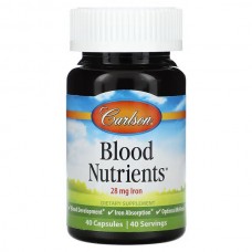 Комплекс для сердца и сосудов, Blood Nutrients, Carlson, 40 капсул Комплекс для сердца и сосудов, Blood Nutrients, Carlson, 40 капсул