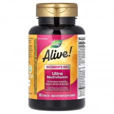 Мультивитамины для женщин 50+, Alive! Women's  50+, Multi-Vitamin, Nature's Way, 60 таблеток Мультивитамины для женщин 50+, Alive! Women's  50+, Multi-Vitamin, Nature's Way, 60 таблеток