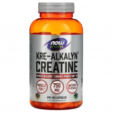 Креатин, Kre-Alkalyn Creatine, Now Foods, Sports, 750 мг, 240 вегетаріанських капсул Креатин, Kre-Alkalyn Creatine, Now Foods, Sports, 750 мг, 240 вегетаріанських капсул
