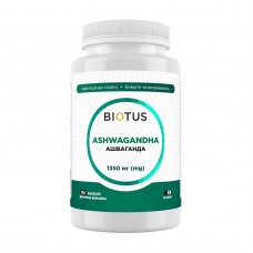 Ашваганда, Ashwagandha, Biotus, 1350 мг, 120 капсул Ашваганда, Ashwagandha, Biotus, 1350 мг, 120 капсул