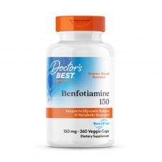 Бенфотиамин, Benfotiamine with BenfoPure, Doctor's Best, с BenfoPure, 150 мг, 360 веганских капсул Бенфотиамин, Benfotiamine with BenfoPure, Doctor's Best, с BenfoPure, 150 мг, 360 веганских капсул