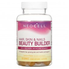 Формула для здоровья волос, кожи и ногтей, Hair, Skin & Nails Beauty Builder, NeoCell, со вкусом лимона, 60 жевательных конфет