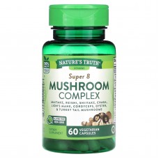 Грибний комплекс, Super 8 Mushroom Complex, Nature's Truth, 60 вегетаріанських капсул Грибний комплекс, Super 8 Mushroom Complex, Nature's Truth, 60 вегетаріанських капсул