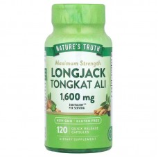 Эврикома длиннолистая, Longjack Tongkat Ali, Nature's Truth, 1600 мг, 120 капсул с быстрым высвобождением (800 мг в 1 капсуле) Эврикома длиннолистая, Longjack Tongkat Ali, Nature's Truth, 1600 мг, 120 капсул с быстрым высвобождением (800 мг в 1 капсуле)