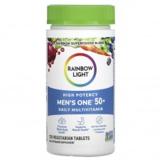 Мультивитамины для мужчин 50+, Men's One 50+, Rainbow Light, ежедневные, высокая потенция, 120 вегетарианских таблеток Мультивитамины для мужчин 50+, Men's One 50+, Rainbow Light, ежедневные, высокая потенция, 120 вегетарианских таблеток