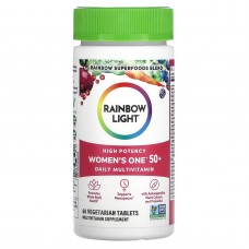 Мультивитамины для женщин 50+, Women's One 50+, Rainbow Light, ежедневные, 60 вегетарианских таблеток Мультивитамины для женщин 50+, Women's One 50+, Rainbow Light, ежедневные, 60 вегетарианских таблеток