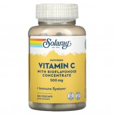 Витамин С с биофлавоноидами, Vitamin C with Bioflavonoid, Solaray, 500 мг, 100 капсул Витамин С с биофлавоноидами, Vitamin C with Bioflavonoid, Solaray, 500 мг, 100 капсул