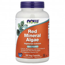 Червоні водорості, Red Mineral Algae, Now Foods, мінеральні, 180 вегетаріанських капсул