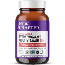 Мультивитамины для женщин 55+, Every Woman's 55+ Multivitamin, New Chapter, 1 в день, 96 вегетарианских таблеток Мультивитамины для женщин 55+, Every Woman's 55+ Multivitamin, New Chapter, 1 в день, 96 вегетарианских таблеток