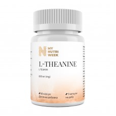 L-теанин, L-Theanine, My Nutri Week, 600 мг, 60 капсул L-теанин, L-Theanine, My Nutri Week, 600 мг, 60 капсул