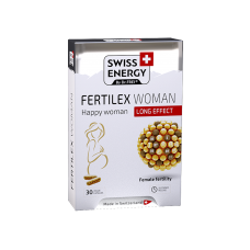 Поддержка фертильности для женщин, Fertilex Woman, Swiss Energy, комплекс продленного действия, 30 веганских капсул Поддержка фертильности для женщин, Fertilex Woman, Swiss Energy, комплекс продленного действия, 30 веганских капсул