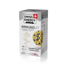 Поддержка иммунитета, IMMUNOVIT Echinacea+Propolis+Vitamin C+Zn, Swiss Energy, 30 капсул Поддержка иммунитета, IMMUNOVIT Echinacea+Propolis+Vitamin C+Zn, Swiss Energy, 30 капсул