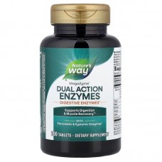 Ферменты для мышц и пищеварения, Mega-Zyme®, Dual Action Enzymes, Nature's Way, двойного действия, 200 таблеток Ферменты для мышц и пищеварения, Mega-Zyme®, Dual Action Enzymes, Nature's Way, двойного действия, 200 таблеток