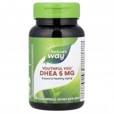 ДГЭА,  Youthful You™, DHEA, Nature's Way,  5 мг, 60 веганских капсул ДГЭА,  Youthful You™, DHEA, Nature's Way,  5 мг, 60 веганских капсул