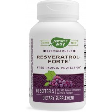 Ресвератрол-Форте, Resveratrol~Forte, Nature's Way, 175 мг, 60 гелевых капсул Ресвератрол-Форте, Resveratrol~Forte, Nature's Way, 175 мг, 60 гелевых капсул