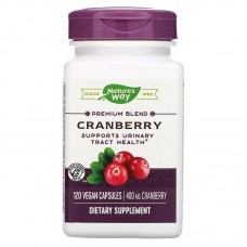 Клюква, Cranberry, Premium Blend, Nature's Way, 400 мг, 120 веганских капсул Клюква, Cranberry, Premium Blend, Nature's Way, 400 мг, 120 веганских капсул