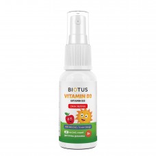 Витамин D3, Vitamin D3, Biotus, спрей для детей, вкус яблока, 200 МЕ/5 мкг, 30 мл Витамин D3, Vitamin D3, Biotus, спрей для детей, вкус яблока, 200 МЕ/5 мкг, 30 мл