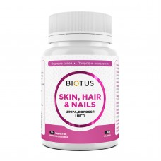Кожа, волосы и ногти, Skin, Hair & Nails, Biotus, 30 таблеток Кожа, волосы и ногти, Skin, Hair & Nails, Biotus, 30 таблеток