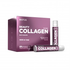 Бьюти коллаген, Beauty Collagen, Biotus, 5000 мг, вкус вишни, 30 флаконов  (каждый по 25 мл) Бьюти коллаген, Beauty Collagen, Biotus, 5000 мг, вкус вишни, 30 флаконов  (каждый по 25 мл)