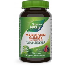 Магний цитрат, Magnesium Gummy, Nature's Way, со вкусом ягод, 100 мг, 60 жевательных конфет Магний цитрат, Magnesium Gummy, Nature's Way, со вкусом ягод, 100 мг, 60 жевательных конфет