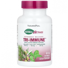 Травяной комплекс для иммунитета, Tri-Immune, Nature's Plus, Herbal Actives, 60 таблеток длительного высвобождения Травяной комплекс для иммунитета, Tri-Immune, Nature's Plus, Herbal Actives, 60 таблеток длительного высвобождения