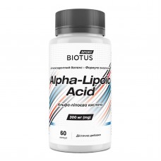 Альфа-липоевая кислота, Alpha Lipoic Acid, Biotus, 60 капсул