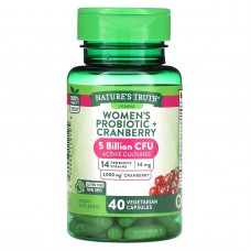 Пробіотики для жінок з журавлиною, Women's Probiotic + Cranberry, Nature's Truth, 40 вегетаріанських капсул