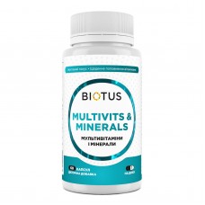 Мультивітаміни та мінерали, Multivits & Minerals, Biotus, 60 капсул Мультивітаміни та мінерали, Multivits & Minerals, Biotus, 60 капсул