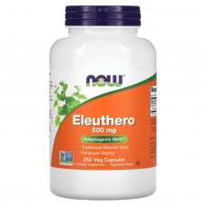 Елеутерокок, Eleuthero, Now Foods, 500 мг, 250 вегетаріанських капсул
