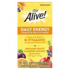 Мультивітаміни Alive!, Daily Energy, Nature's Way, 60 таблеток