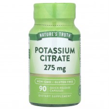 Калій цитрат, Potassium Citrate, Nature's Truth, 275 мг, 90 капсул швидкого вивільнення