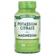 Калій цитрат плюс магній, Potassium Citrate Plus Magnesium, Nature's Truth, 90 капсул