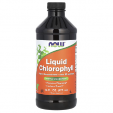 Хлорофіл, Liquid Chlorophyll, Now Foods, з м'ятним смаком, рідкий, 473 мл